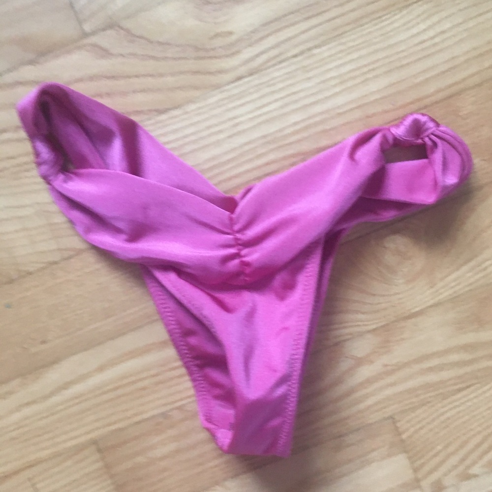 Sommer swim pink v front and back bikini bottom